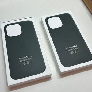 Brand New iPhone 13 Pro Leather Case in Green